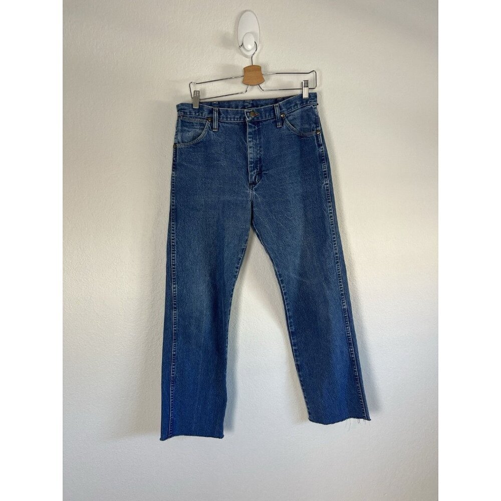 Wrangler 13MWZPW Cowboy Cut Orig Fit Vintage Jeans Med Wash USA Denim Mens 32x34